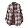 thumbnail image 1 of ZCFZJW Plaid Button Down Shirts for Men Lightweight Casual Fall Long Sleeve Big and Tall Regular Fit Basic Collared Work Business T-Shirts Tops with Pockets Pink XXXL, 1 of 4