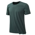 thumbnail image 1 of ZCFZJW Quick Dry Shirts for Men Casual Summer Short Sleeve Round Neck Solid Color Basic Workout Tees Shirt Big and Tall Pullover Tops Gray XXL, 1 of 7
