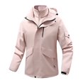 thumbnail image 1 of ZCFZJW Rain Jacket for Men, Mens Waterproof Raincoat Lightweight Rain Jackets Outdoor Long Sleeve Rain Coat Windbreaker with Hood Pink L, 1 of 9