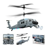 ZCFZJW Remote Control Helicopter Obstacle Avoidance With 1080P Camera,2.4GHz 3.5CH RC Helicopter With LED Lights, OneKey Take Off Landing,Altitude Hold,Gyroscope Gray