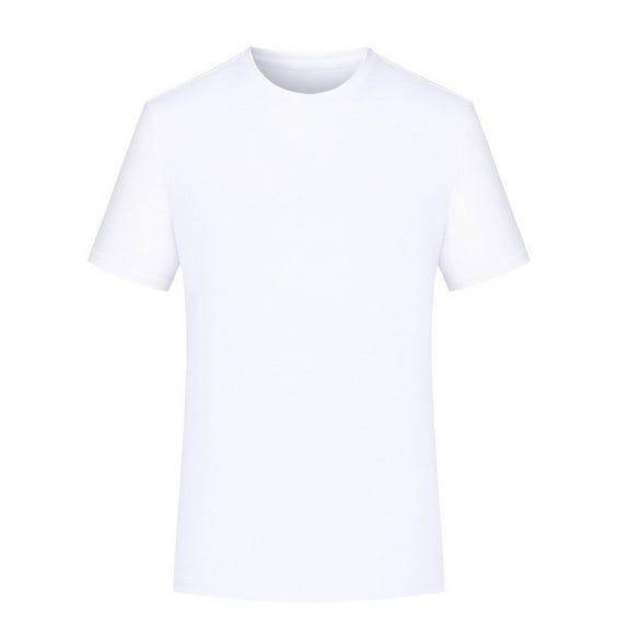 ZCFZJW Stretch Athletic T-Shirts for Men Women Lightweight Cotton Crewneck Solid Color T-Shirts Short Sleeve Plain Tee Moisture Wicking Casual Tshirts White XXXL