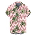 thumbnail image 1 of ZCFZJW Summer Beach Hawaiian Shirts for Men Casual Short Sleeve Tropical Pineapple Print Button Down Graphic T-Shirts Loose Lightweight Holiday Tops Pink XXL, 1 of 5