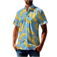 thumbnail image 1 of ZCFZJW Summer Men's Hawaiian Shirt Big and Tall Regular Fit Short Sleeve Floral Print Button Down Shirts Tropical Vacation Beach Shirts Tops Multicolor#12 M, 1 of 5
