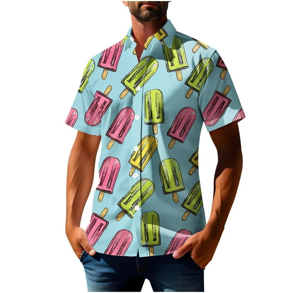 ZCFZJW Summer Men's Hawaiian Shirt Big and Tall Regular Fit Short Sleeve Floral Print Button Down Shirts Tropical Vacation Beach Shirts Tops Multicolor#13 XXXXL