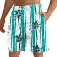 thumbnail image 1 of ZCFZJW Summer Swim Trunks for Men Quick Dry Tropical Palm Tree Print Elastic Waist Bathing Suit Swimwear Lightweight Casual Beach Board Shorts with Pockets Multicolor#04 XXL, 1 of 4