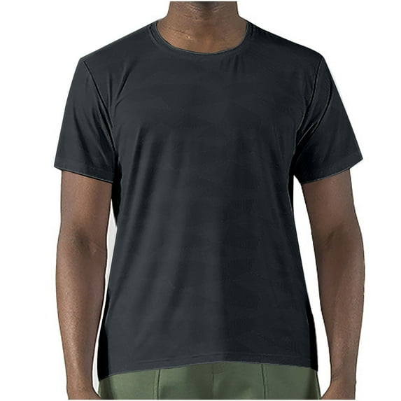 ZCFZJW Summer T-Shirts for Men Big and Tall Regular Fit Casual Short Sleeve Round Neck Plain T Shirt Loose Lightweight Comfy Pullover Tops Black M