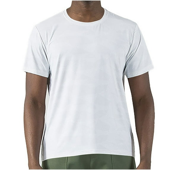 ZCFZJW Summer T-Shirts for Men Big and Tall Regular Fit Casual Short Sleeve Round Neck Plain T Shirt Loose Lightweight Comfy Pullover Tops White XXXL
