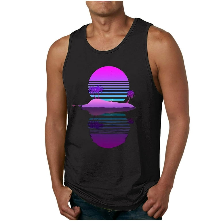 Casual Sleeveless Print Round neck Vests Casual Sleeveless Print Round neck Vests