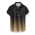 thumbnail image 1 of ZCFZJW Tie Dye Gradient Print Hawaiian Shirts for Men Lightweight Regular Fit Casual Summer Short Sleeve Button Down Beach Tops Trendy Holiday Vacation Tees with Pockets Khaki XXXL, 1 of 4