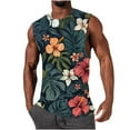 thumbnail image 1 of ZCFZJW Tropical Tank Tops for Men Summer Sleeveless Beach Hawaiian T-Shirts Trendy Holiday Vacation Tees Shirt Loose Lightweight Comfy Basic T Shirts Multicolor#02 XXXXXL, 1 of 4