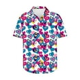 thumbnail image 1 of ZCFZJW Valentines Day Tops for Men Trendy Short Sleeve Love Heart Pattern Print Beach Hawaiain Aloha T-Shirts Casual Graphic Holiday Tees Tops Multicolor#08 XXXXL, 1 of 5