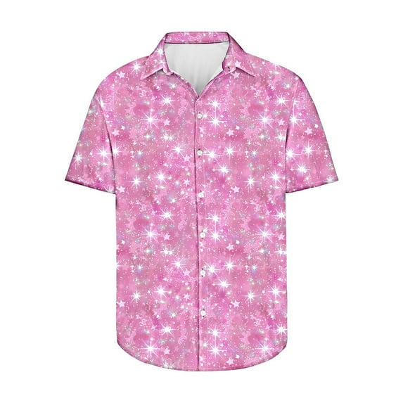 ZCFZJW Valentines Day Tops for Men Trendy Short Sleeve Love Heart Pattern Print Beach Hawaiain Aloha T-Shirts Casual Graphic Holiday Tees Tops Multicolor#03 M