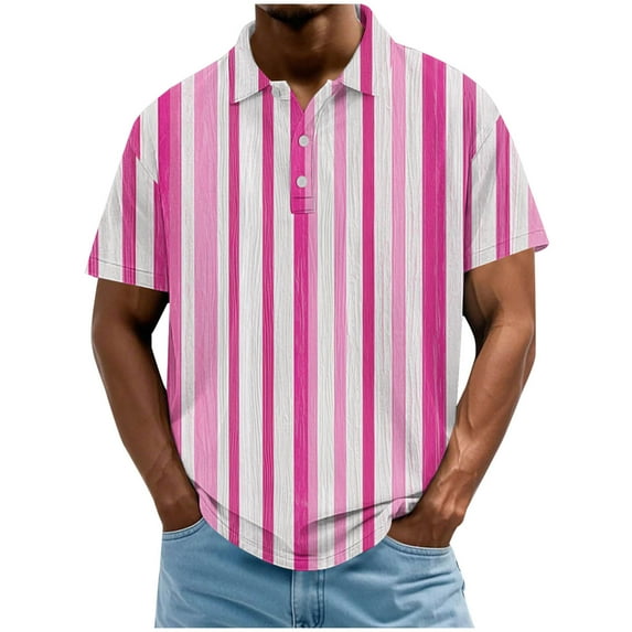 ZCFZJW Vintage Henley Shirts Men Loose Regular Fit Casual Striped Printed Summer Short Sleeve Button V Neck T-Shirts Trendy Athletic Workout Tees Tops Multicolor#08 XXXXL