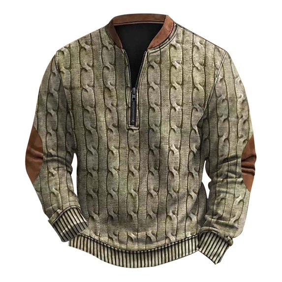 ZCFZJW Vintage Sweatshirts for Men Casual Half Zip up Long Sleeve Stand Collar Pullover Tops Loose Regular Fit Comfy Athletic Workout T-Shirts Yellow#02 XXXL