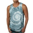 thumbnail image 1 of ZCFZJW Workout Tank Tops for Men Big and Tall Regular Fit Casual Tie Dye Graphic Sleeveless Crew Neck Basic Tees Tops Loose Comfy Camisole Shirts Multicolor#07 L, 1 of 5