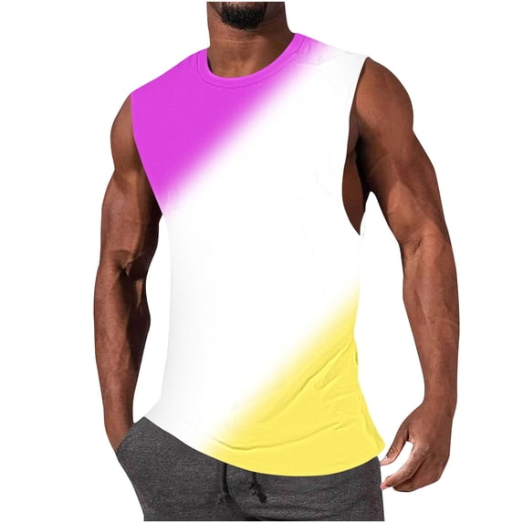 ZCFZJW Workout Tank Tops for Women Casual Tie Dye Gradient Print Summer Sleeveless Camisole Vest Loose Fit Comfy Big and Tall Graphic Fitness Gym Muscle T-Shirts Multicolor#04 XXXXXL