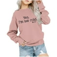 thumbnail image 1 of ZCFZJW Yes, I'm Still Cold Me 24:7 Printed Shirts Cute Kids Boys Girls Long Sleeve Crewneck Pullover Tops Loose Lightweight Cozy T-Shirts Watermelon Red 9-10 Years, 1 of 6