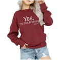 thumbnail image 1 of ZCFZJW Yes, I'm Still Freezing Me 24:7 Kids Boys Girls Funny Letters Print Long Sleeve Crewneck Sweatshirts Casual Graphic T-Shirts Loose Lightweight Soft Cotton Blouse Red 3-4 Years, 1 of 6