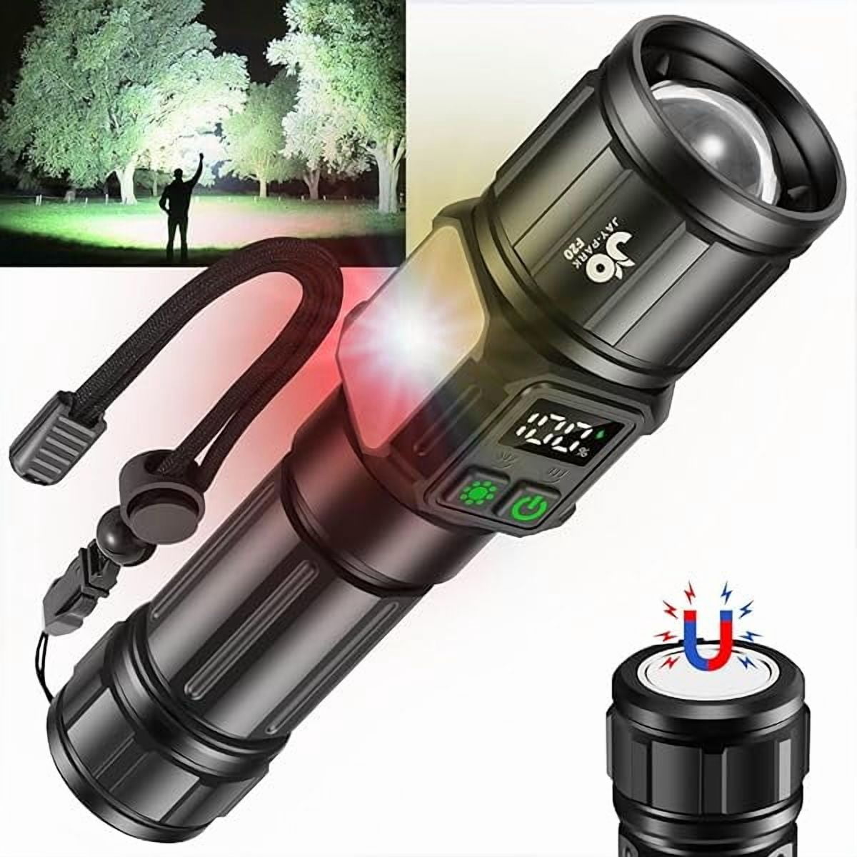 ZCFlashlights High Lumens, Rechargeable Flashlight 1000,000 Lumens with Magnetic, Bright Flash Light 9 Modes with 5000 mAh Battery, Tactical Flashlight for Camping, Hiking, Dog Walking