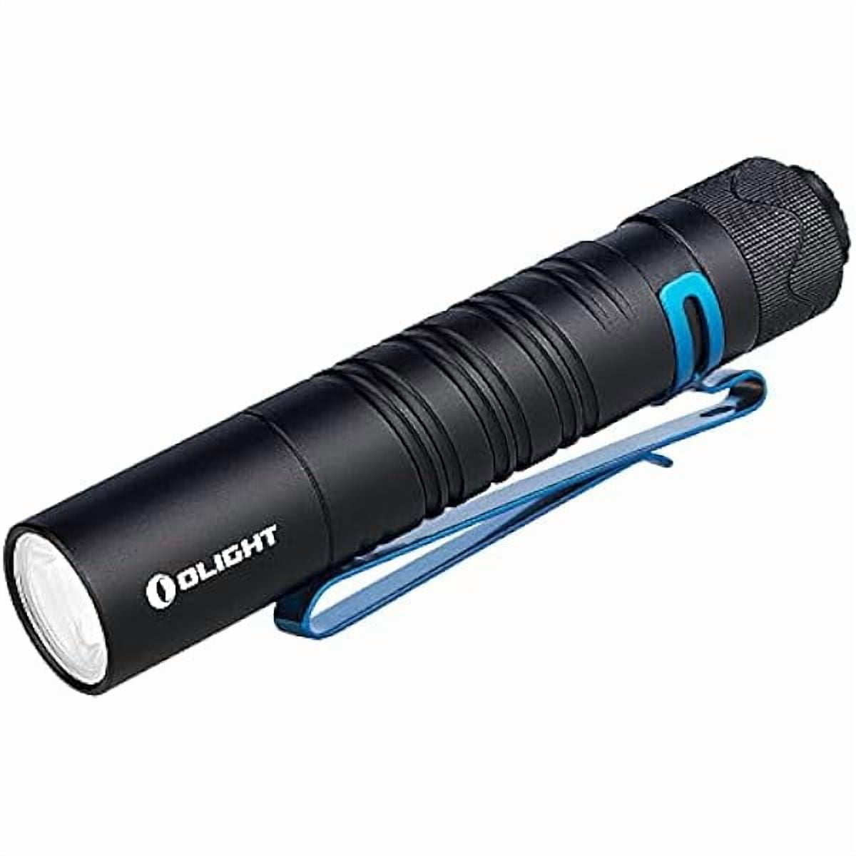 ZCI5R EOS 350 Lumens Rechargeable Tail-Switch LED Flashlight Powered by USB Rechargeable Battery, Slim EDC Pocket Flashlight for Camping, Outdoor, and Emergency (Black)