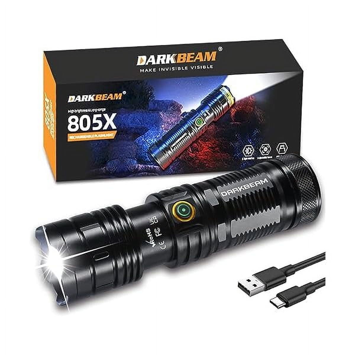 ZCLED Flashlight High Lumens 950000LM Super Bright, USB-C Rechargeable Powerful Emergency Tactical Flashlights, 5-Mode Focusable Flash Light, Water Resistant, Long Life - Camping, Maintenance
