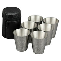 ​​ZCSKFIN 6 Pack Stainless Steel Shot Cups 2 Oz Metal Shot Glasses Barware Drinking Tumblers for Home Restaurant Tequila Liquor Water Bar Silver Finish Durable​​