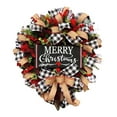 thumbnail image 1 of ZCSKFIN American Style Christmas Letter Wreath with Red Berry Vine Ring, Creative Door Hanging Decoration for Holiday Entryway Displays, Traditional Festive Accent for Home and Porch Decor, 1 of 9