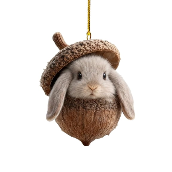 ZCSKFIN Cozy Animal Christmas Ornaments Collection, Woodland Creatures Acrylic Hangings for Tree Decor, Rustic Nature Themed Accents for Festive Home Celebrations