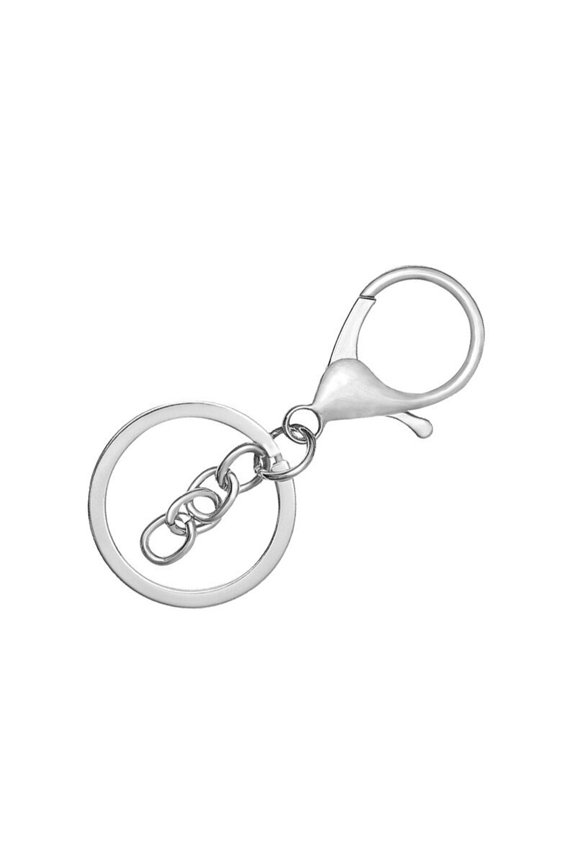 Key Chain Lobster Claw Clasps and Extension Chain, Keychain Clip Hook Snap Hooks for Jewelry Making, DIY Art Craft Accessories, Silver Color Key Rings