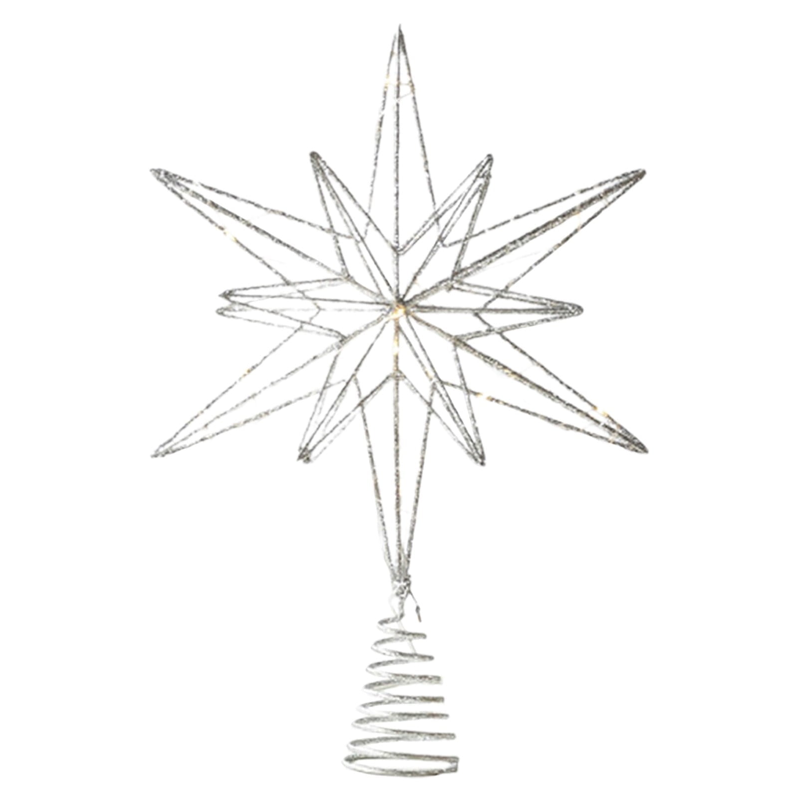 ZCSKFIN Lighted Christmas Tree Topper Star, Five-Pointed LED Star with ...