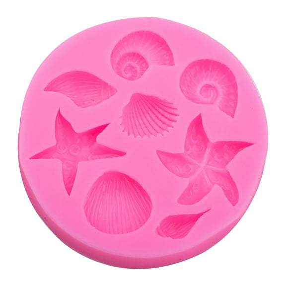 ​ZCSKFIN Marine Theme Cake Fondant Mold Silicone Conch Fish Ocean Style Handmade Baking Tool for Cookie Candy Decoration Under The Sea Party Theme Professional Baking Accessory​​