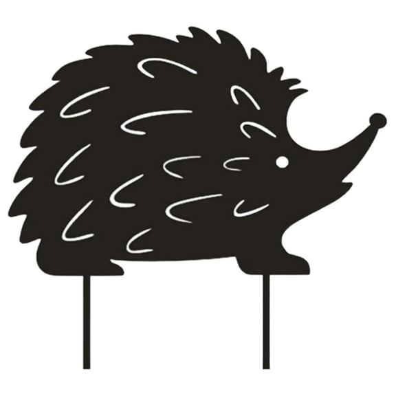 ​​ZCSKFIN Metal Hedgehog Silhouette Garden Statues, Whimsical Yard Art and Flowerbed Ornaments, Animal-Themed Outdoor Decorations for Lawn and Garden Landscape Enhancement​​