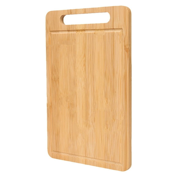 ZCSKFIN Natural Wood Cutting Board Rectangular Shape Smooth Rounded Edges with Handle Hole Non-Porous Surface Ideal for Home Kitchens Cooking Enthusiasts Butcher Block Style
