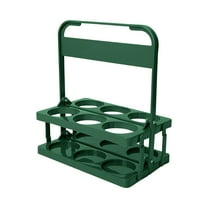 ZCSKFIN Plastic Foldable Bottle Rack Portable 6-Bottle Holder Handheld Wine Carrier & Cup Caddy | Space-Saving Stackable Design for Picnics Tailgating Parties