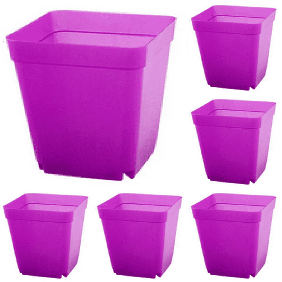 ​​ZCSKFIN Plastic Plant Pots Pack of Square Flower Pots, Seedling Nursery Containers for Transplanting and Indoor/Outdoor Gardening, Durable and Lightweight Design​​