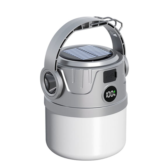 ZCSKFIN Rechargeable LED Camping Pendant Lantern with Digital Display, Portable Outdoor Light for Hiking, Camping, and Emergency Use, Compact Design