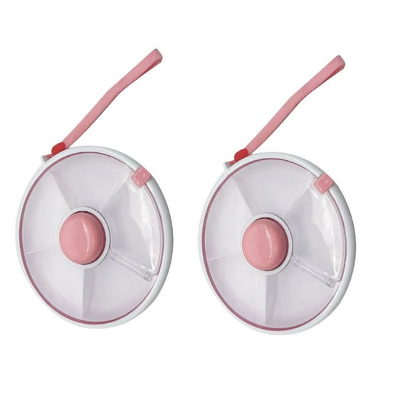 ZCSKFIN Rotating Snack Box with Hand Strap, Covered Portable Container with 5 Compartments, Dispenser for Candy, Seeds, Nuts, and Kids Snacks, Reusable Design