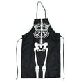 thumbnail image 1 of ​​ZCSKFIN Skeleton Print Apron Sleeveless Smock Costume Themed Kitchen Wear Halloween Bar Party Attire Novelty Cooking Apparel for Themed Events and Gatherings​​, 1 of 9