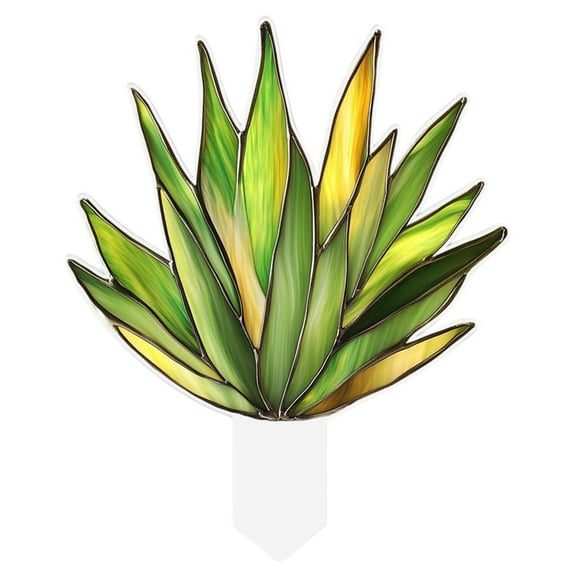 ​​ZCSKFIN Stained Glass Acrylic Sun Catchers Planter Pot Decoration, Vibrant Plant Themed Decor (Planter Pot Not Included), Decorative Art for Home and Garden Enthusiasts​​