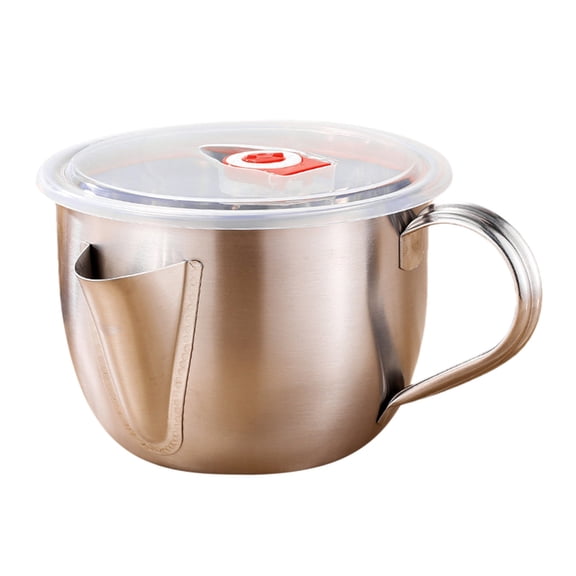 ZCSKFIN Stainless Steel Fat Separator and Soup Strainer, Kitchen Oil Filter and Gravy Separator Bowl for Removing Grease from Broths, Stews, and Sauces During Cooking