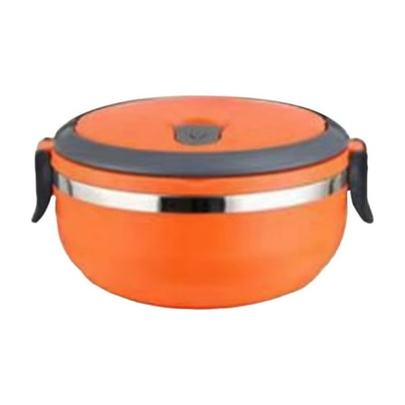 ​​ZCSKFIN Stainless Steel Lunch Container Thermo Vacuum Insulated Food Flask Round Lunch Box Reusable Hot Cold Food Storage Grade Material for Travel Office Use​​