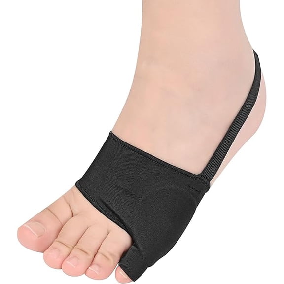 ZCTailors Bunion Corrector 1Pair Bunionette Sleeves Built-in Gel Pads Silicone Cover Guard With Non-slip Strap to Relief Bunion Pinky Toe Pain, Straighten Bunionette,Overlapping toe(Black-XL)
