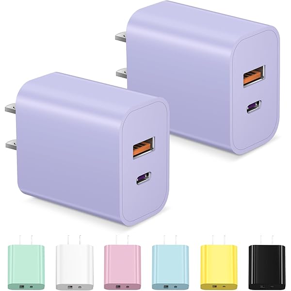 ZCUSB C Charger Block, iPhone 16 Charger Block Fast Charging Dual Port ...