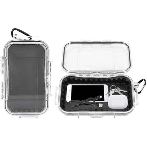 ZCWaterproof Dry Box Protective Case, IP67 Water Resistant Portable Micro Case Watertight Storage Box for Phones, Knives, Wallets, Watches