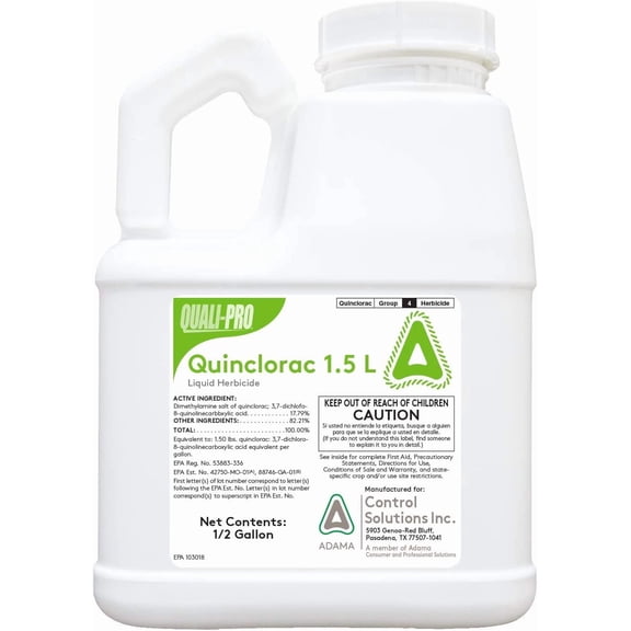 ZCXP 1.5 Gallon Quinclorac Liquid Herbicide, Compare to Drive XLR8, Concentrated Weed Killer for Crabgrass & Broadleaf Weeds, Covers 1500 Sq Ft
