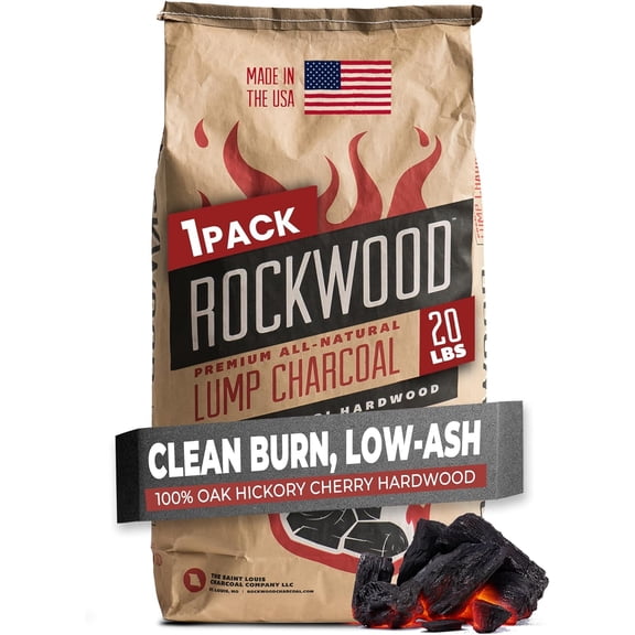 ZCXP 20Lbs Natural Hardwood Lump Charcoal Oak Hickory Cherry Blend High Heat Clean Burn For Grilling Smoking