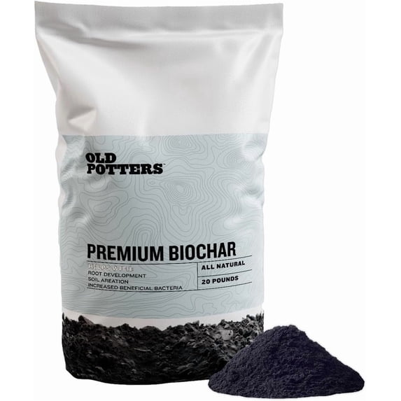 ZCXP 24 Quarts Premium Organic Biochar Soil Enhancer, 20lbs Natural Soil Amendment for Gardening & Plant Growth