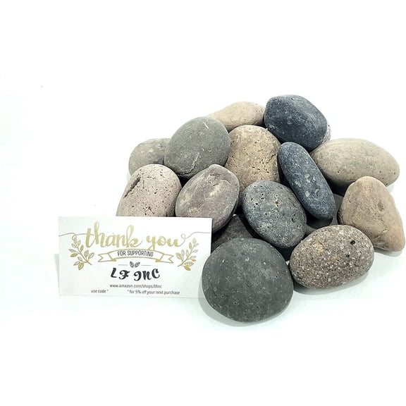 ZCXP 50 Lb Mixed Mexican Beach Pebbles 1-2 Inch Handpicked Natural Decor Stones for Garden Xeriscape & Landscaping