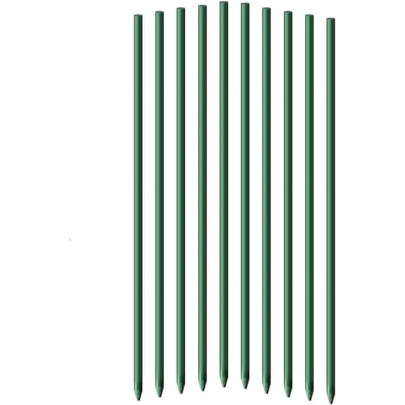 ZCXP Green Fiberglass Plant Support Stakes 72"L0.31"W, 20 Pack 6FT Rust-Free Solid Garden Poles for Climbing Vegetables & DIY Trellis Building
