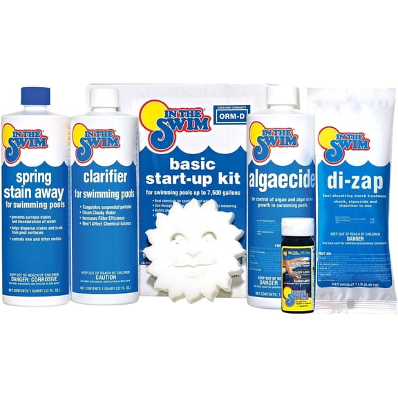 ZCXP Pool Basic Opening Chemical Kit For Above Ground In Ground Swimming Pools Up To 7500 Gallons